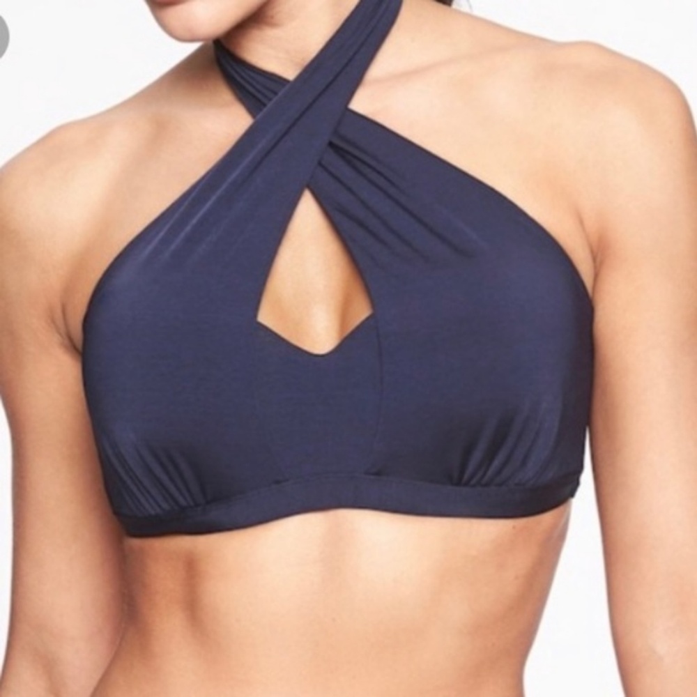 NWT Athleta Underwire Bikini Top Navy 40 B/C Large